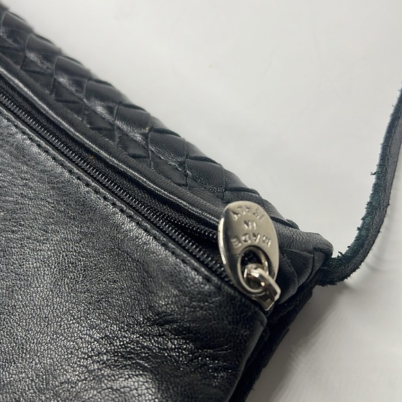 Leather Vintage Intrecciato Shoulder Bag - Made in Italy - Picture 5 of 12